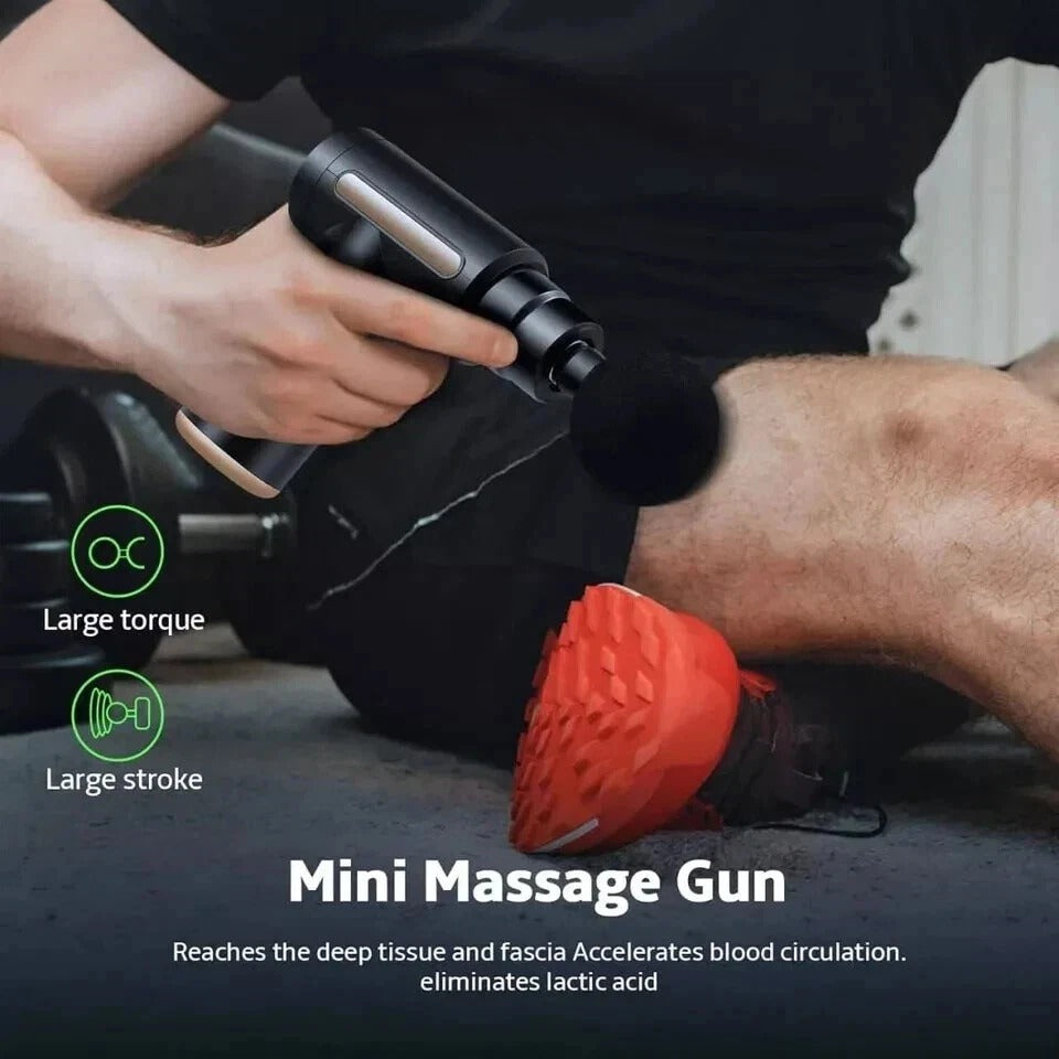 Mini Massage Gun Deep Muscle Percussion Massager Vibration For Back Body Therapy