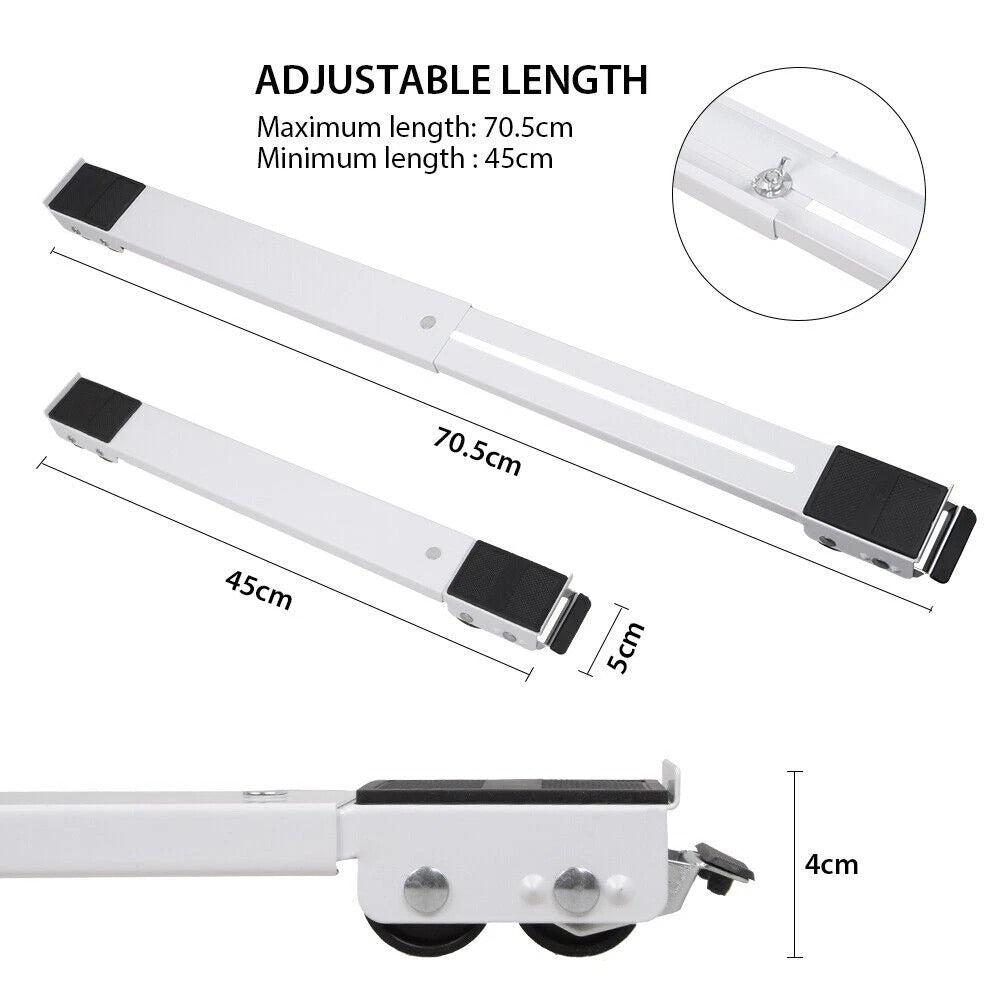 Pack of 2 Heavy Duty Washing Machine Tumble Dryer Appliance Rollers Trolley