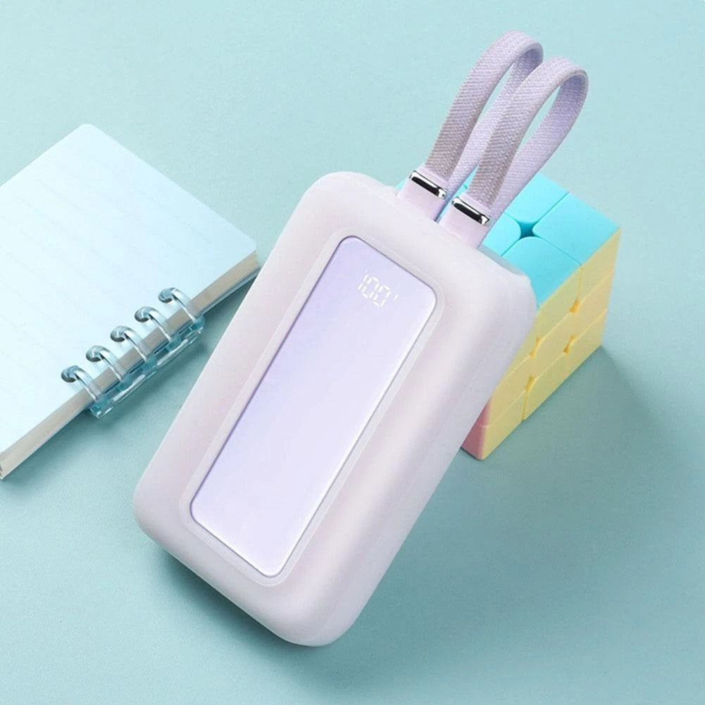 Power Bank, High-Speed Portable Charger with Built-in Cable Battery Pack#