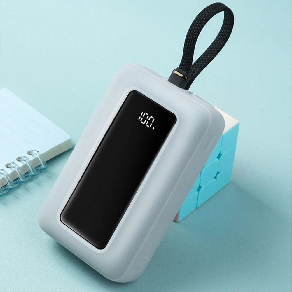 Power Bank, High-Speed Portable Charger with Built-in Cable Battery Pack#