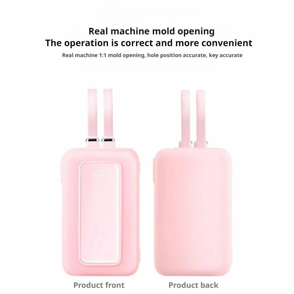 Power Bank, High-Speed Portable Charger with Built-in Cable Battery Pack#