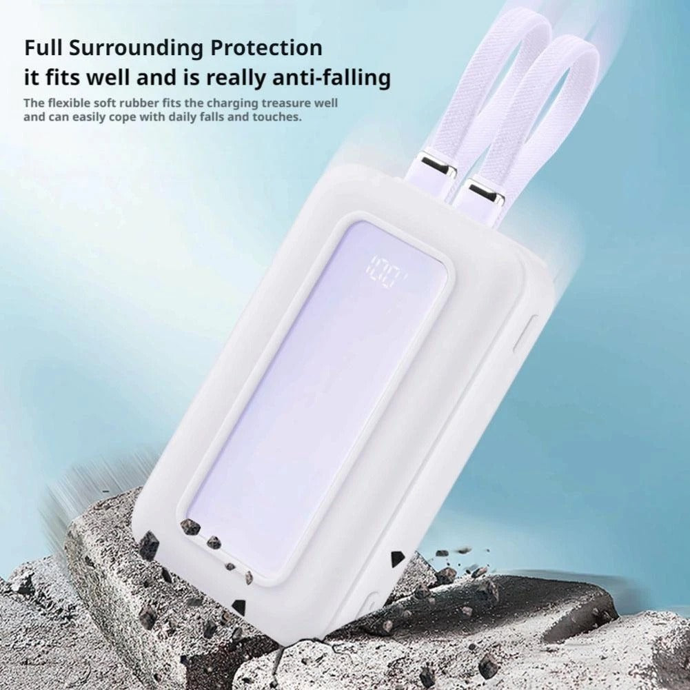 Power Bank, High-Speed Portable Charger with Built-in Cable Battery Pack#