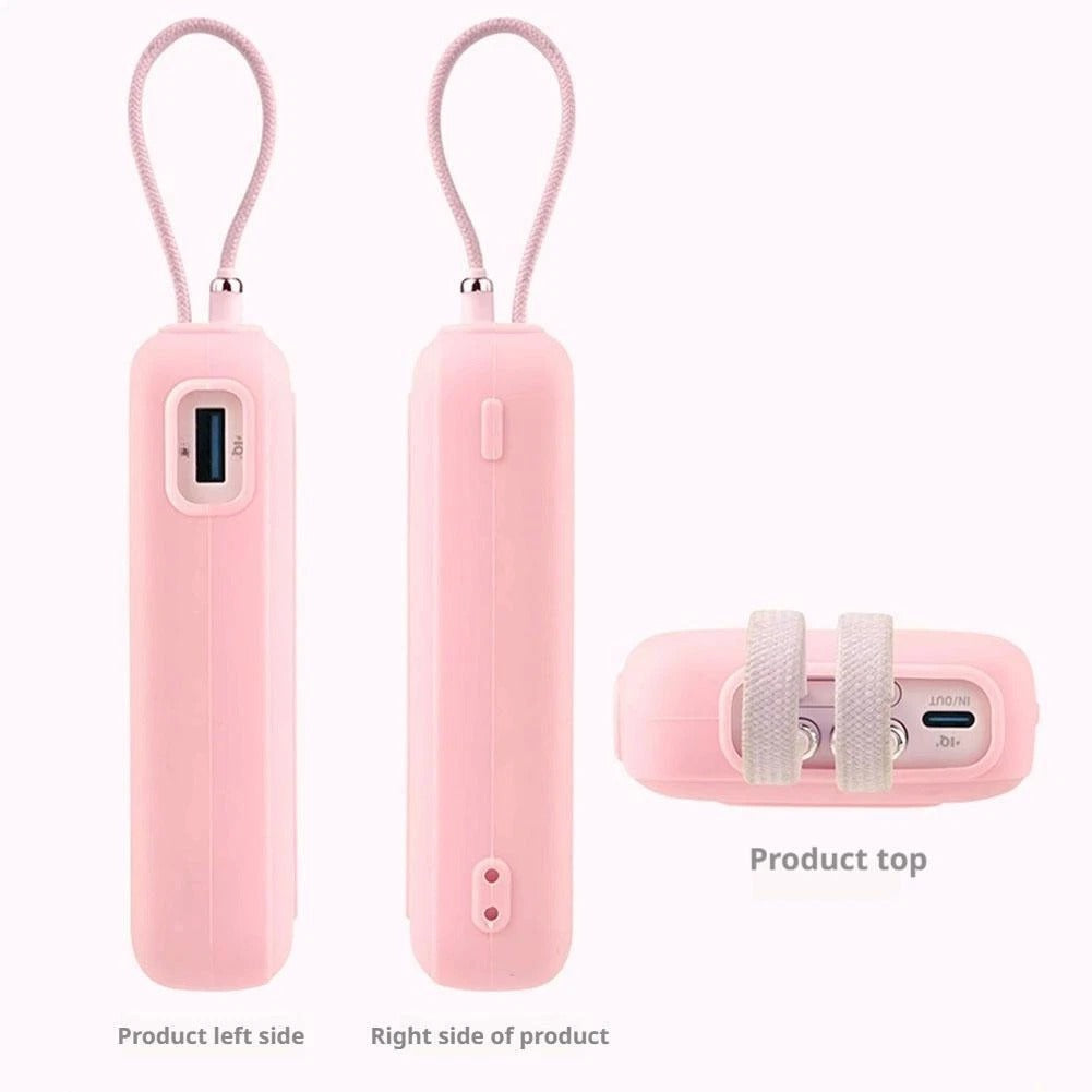 Power Bank, High-Speed Portable Charger with Built-in Cable Battery Pack#
