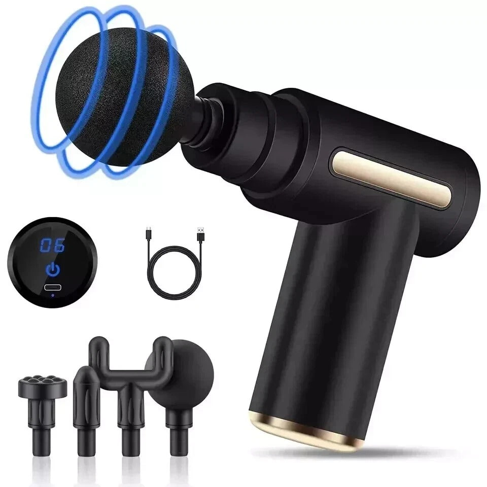 Mini Massage Gun Deep Muscle Percussion Massager Vibration For Back Body Therapy