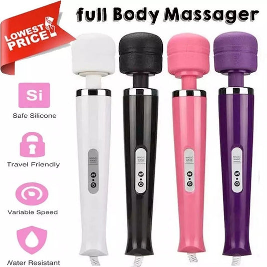 30 Speed Magic Wand Body Massager powerful Waterproof 10 Vibration Modes UK