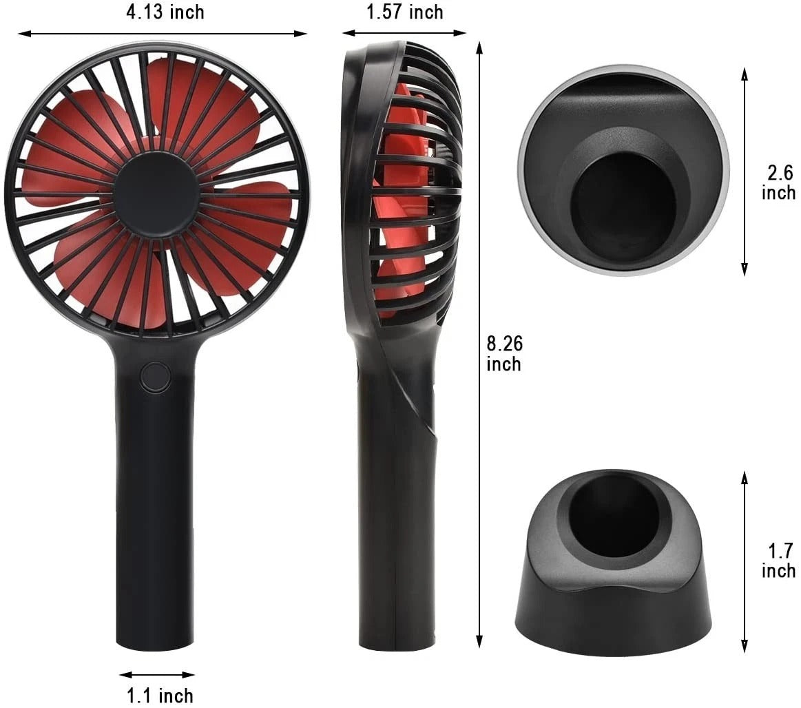 Hand Held Fan Handheld USB Rechargeable Fans 5 Speeds Mini Fan Desktop