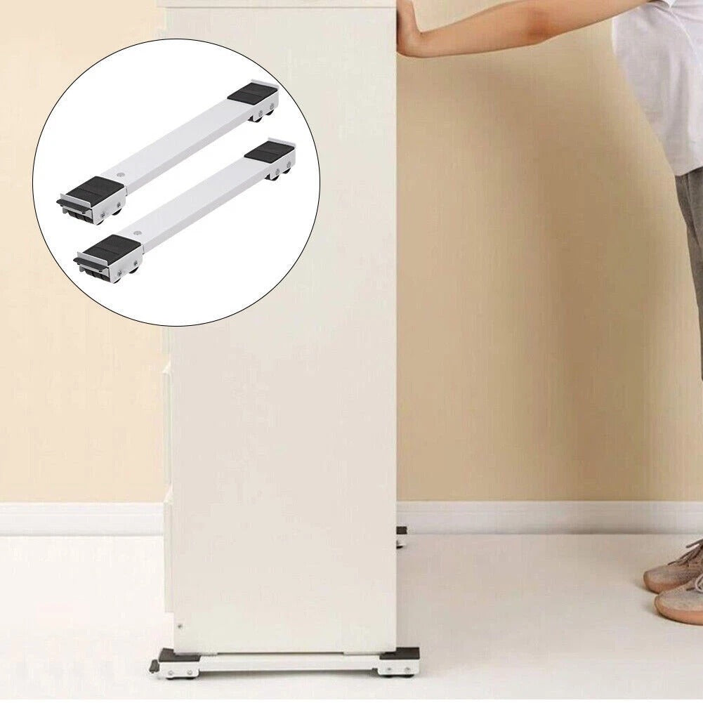 Pack of 2 Heavy Duty Washing Machine Tumble Dryer Appliance Rollers Trolley