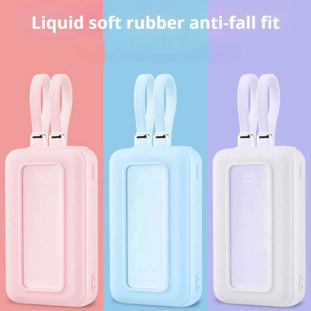 Power Bank, High-Speed Portable Charger with Built-in Cable Battery Pack#