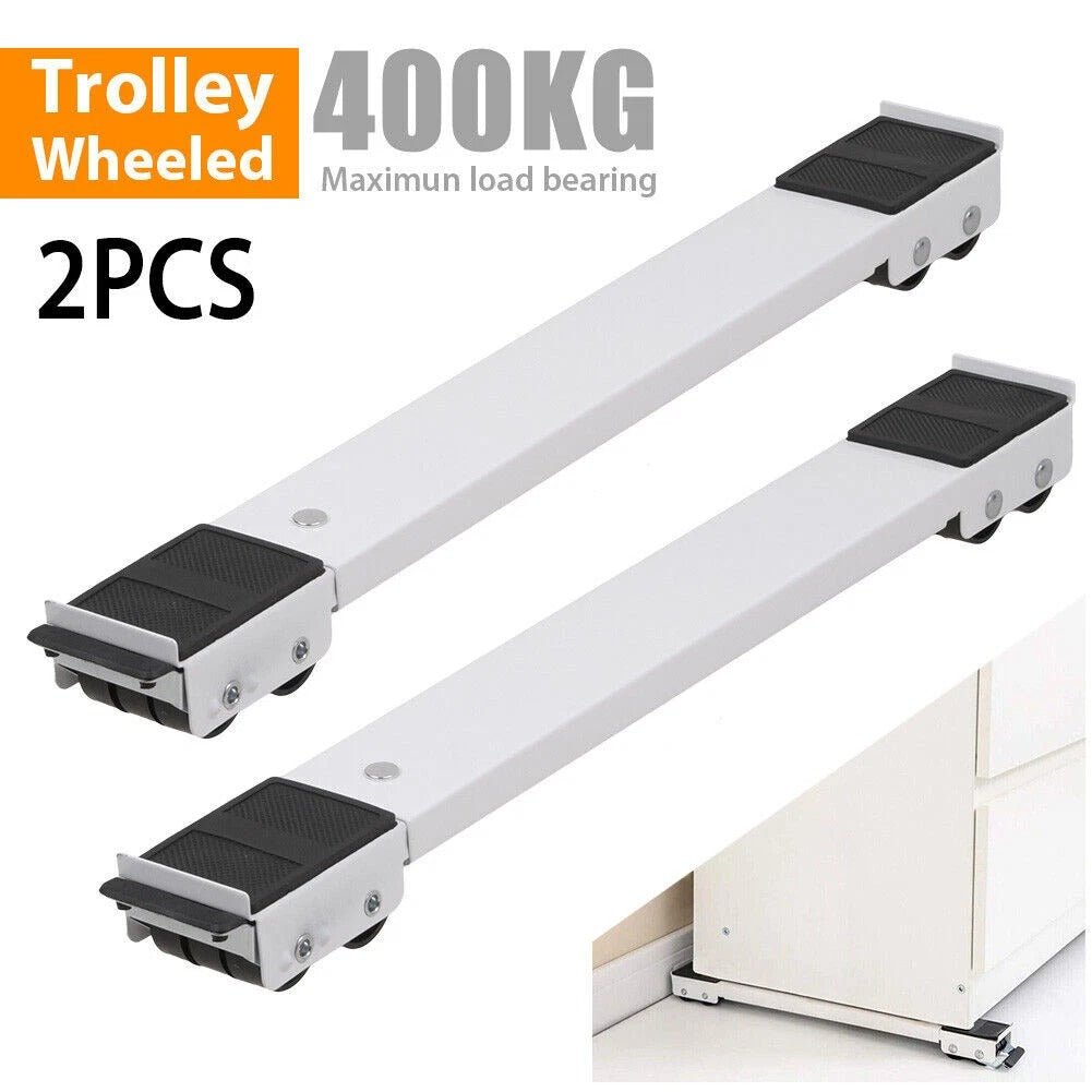 Pack of 2 Heavy Duty Washing Machine Tumble Dryer Appliance Rollers Trolley